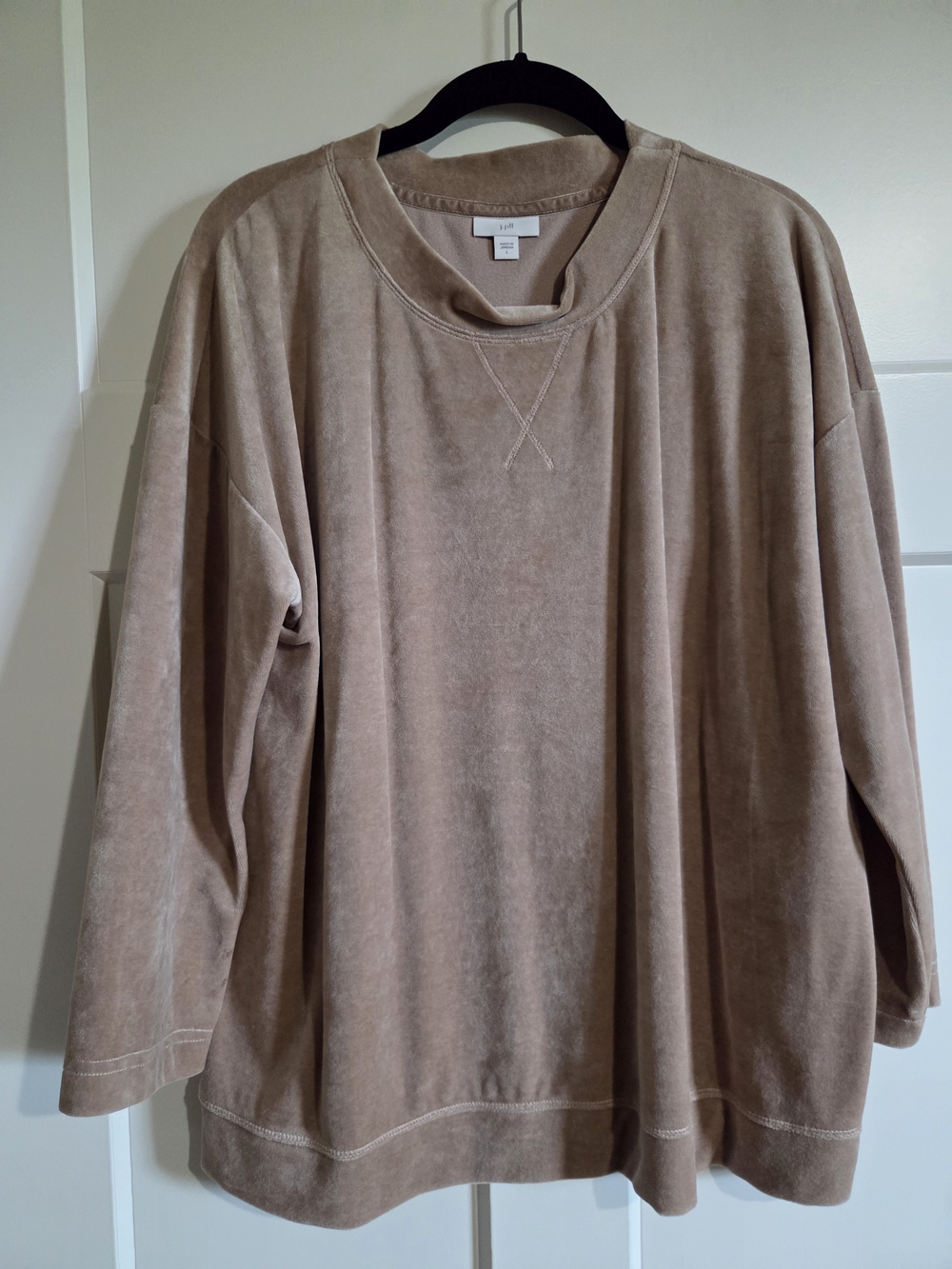 J. Jill Relaxed Crewneck Sweater in Taupe